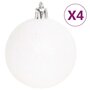 VIDAXL Ensemble de boules de Noël 70 pcs Argente et blanc