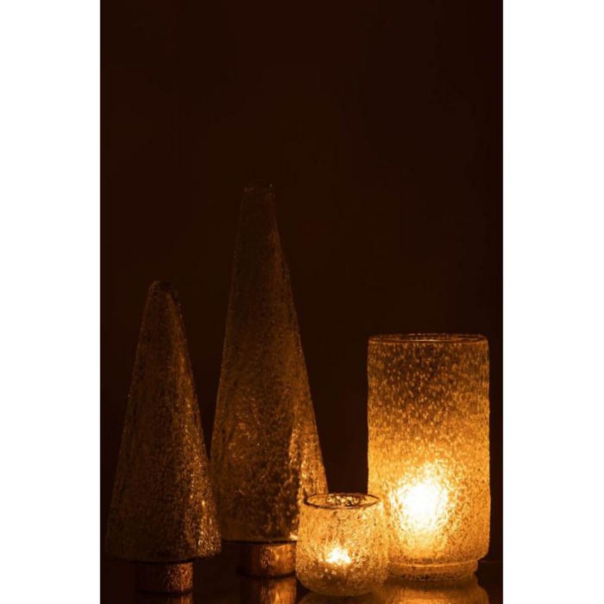 Paris Prix Photophore en Verre Design  Ema  25cm Transparent