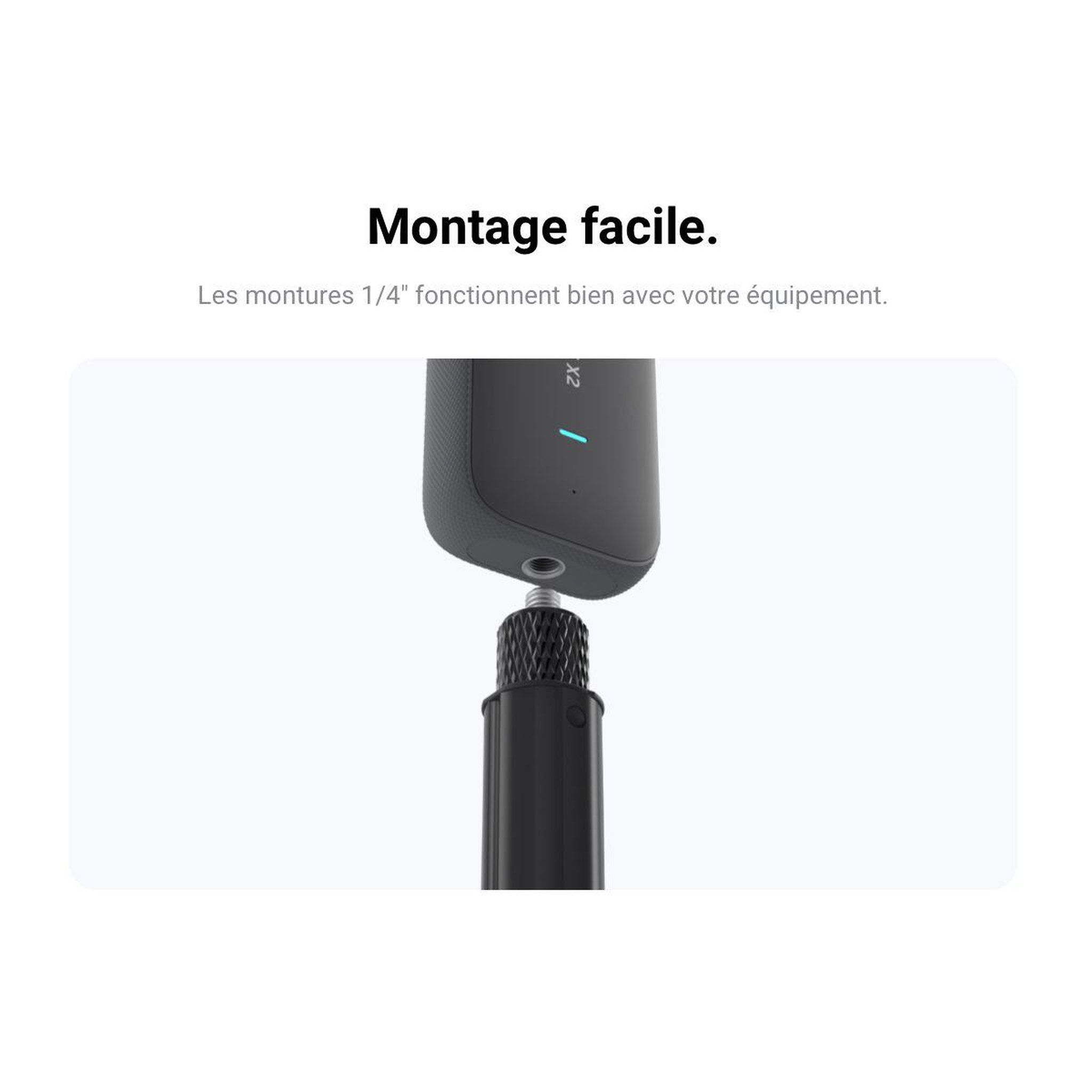Voir la diapositive 3 : INSTA360 Perche Invisible Selfie Stick + Tripod