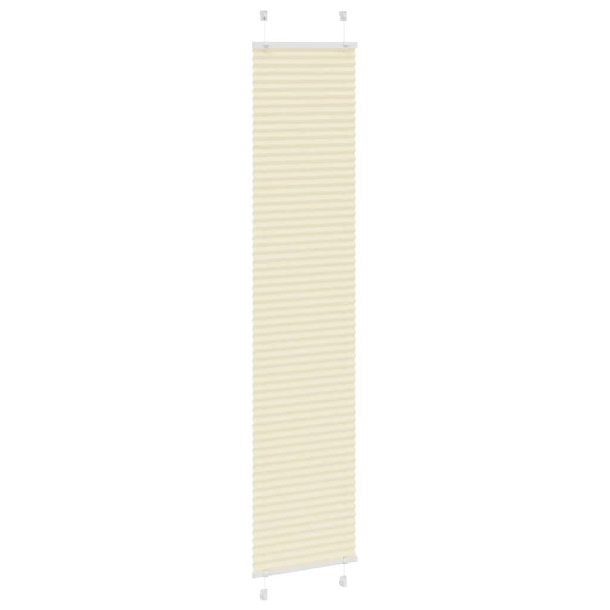 Voir la diapositive 3 : VIDAXL Store plisse creme 50x200 cm largeur du tissu 49,4 cm polyester