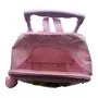 Sac à goûter maternelle 3D à roulettes avec pompon polyester rose PRINCESSES DISNEY