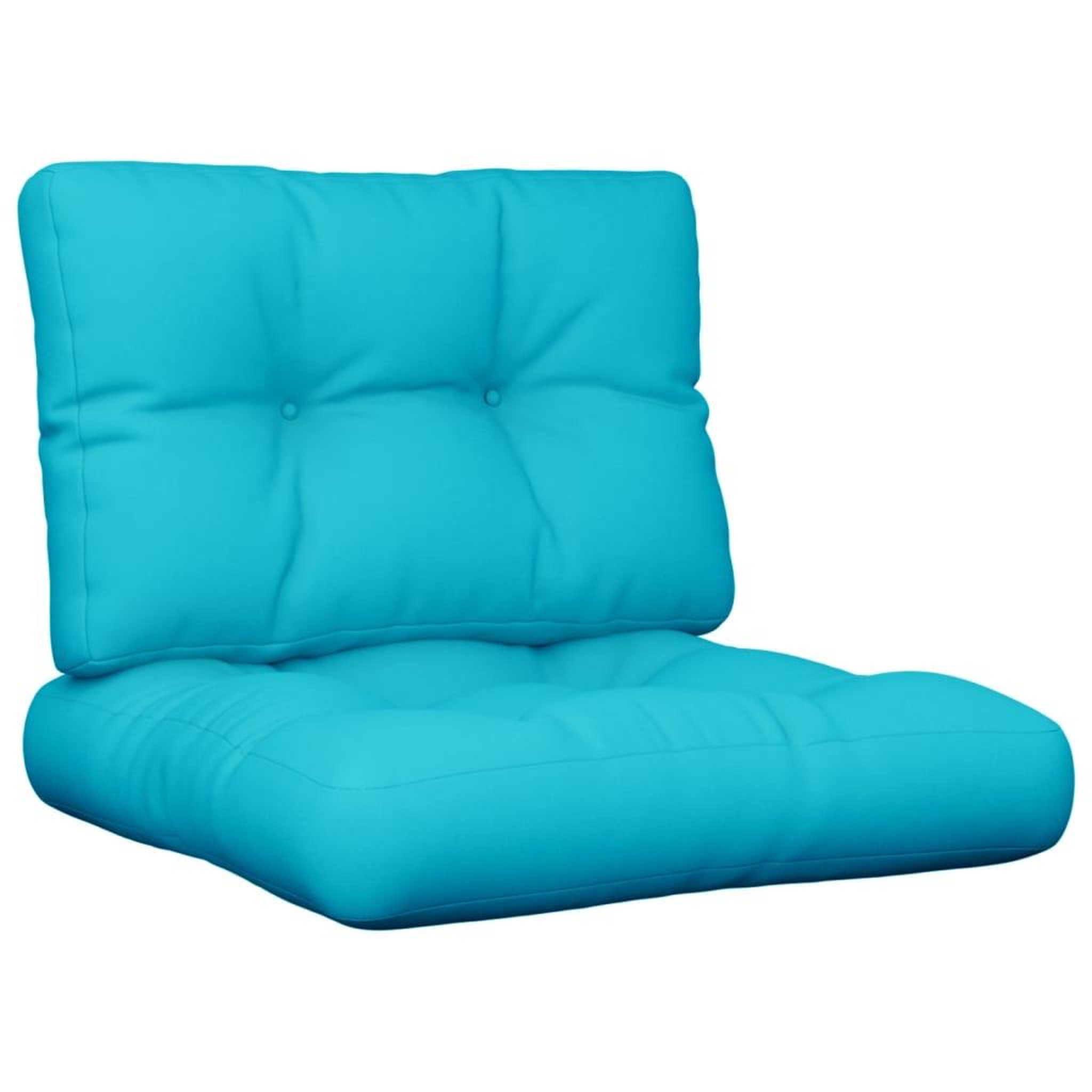 Voir la diapositive 2 : VIDAXL Coussins de palette lot de 2 turquoise tissu