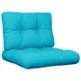 Voir la diapositive 2 : VIDAXL Coussins de palette lot de 2 turquoise tissu