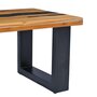 VIDAXL Table basse 100 x 50 x 40 cm Bois de teck massif et polyresine