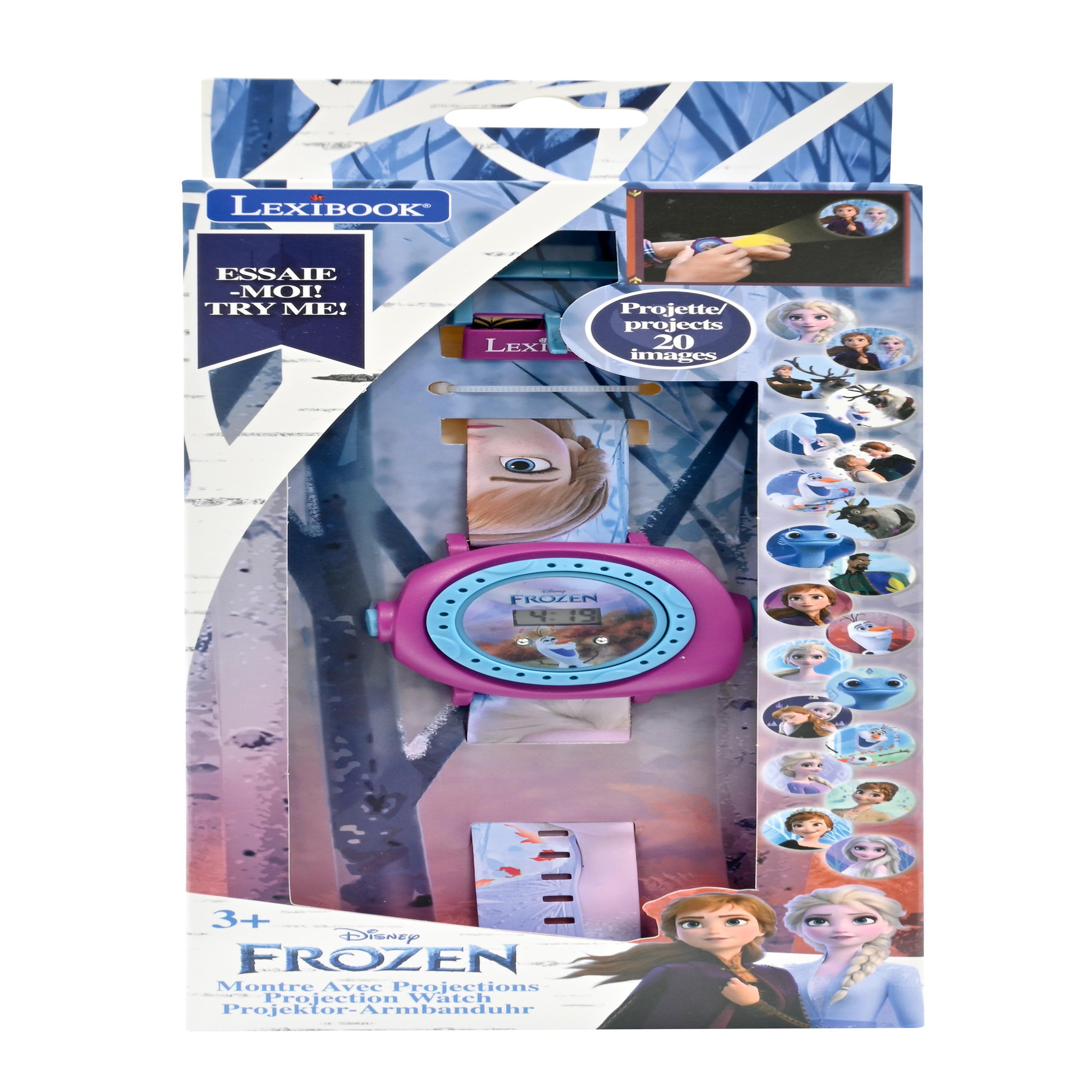 Voir la diapositive 3 : Lexibook Montre digitale avec projection Reine des Neiges