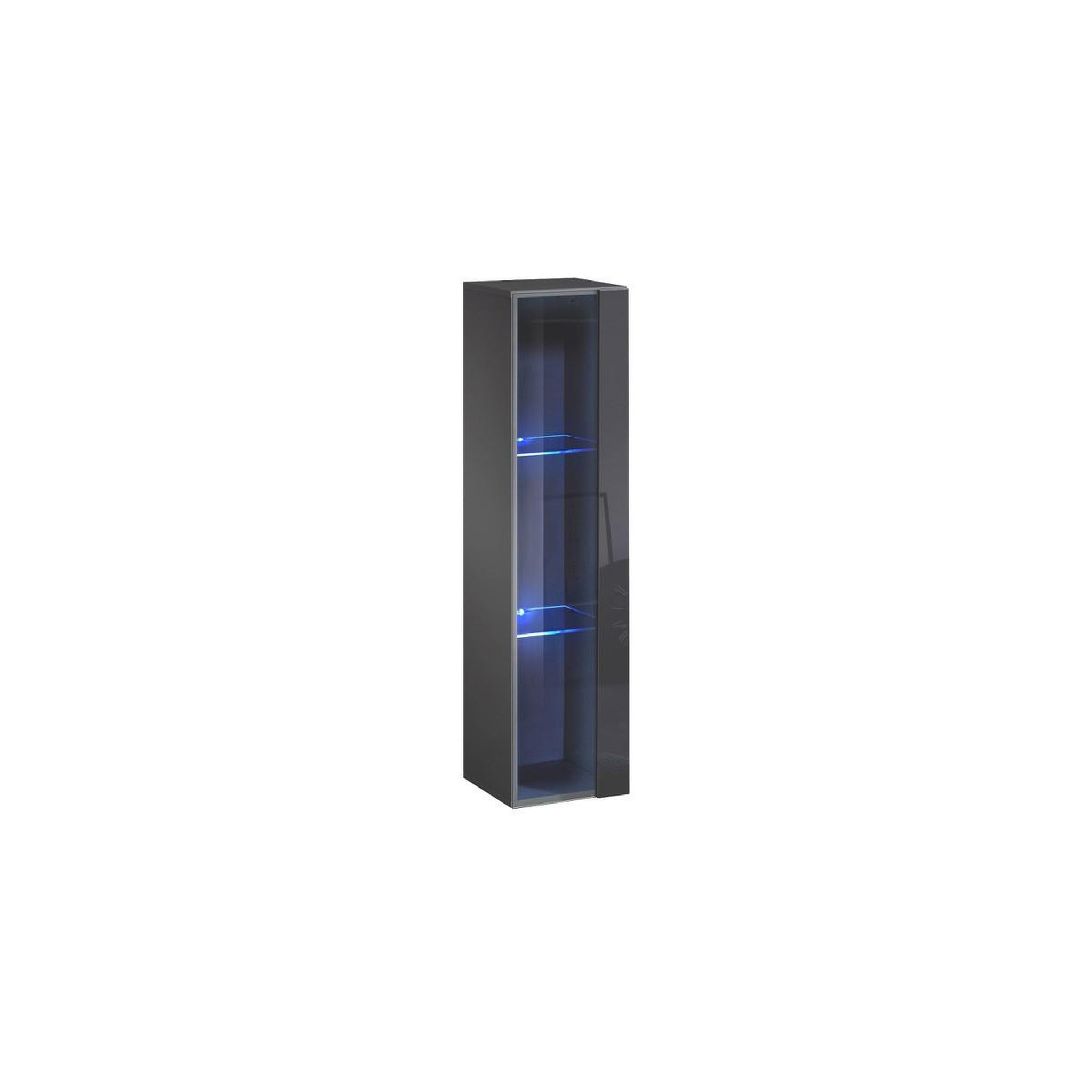 Voir la diapositive 1 : Paris Prix Vitrine Murale LED  Switch  120cm Gris