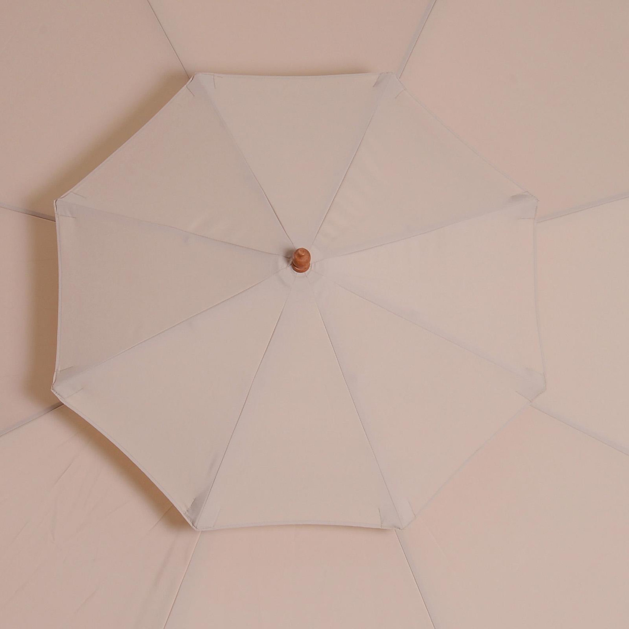 Voir la diapositive 5 : OUTSUNNY Parasol en bois peuplier droit 2 toits polyester 180 g/m² dia. 2,65 x 2,64H m beige