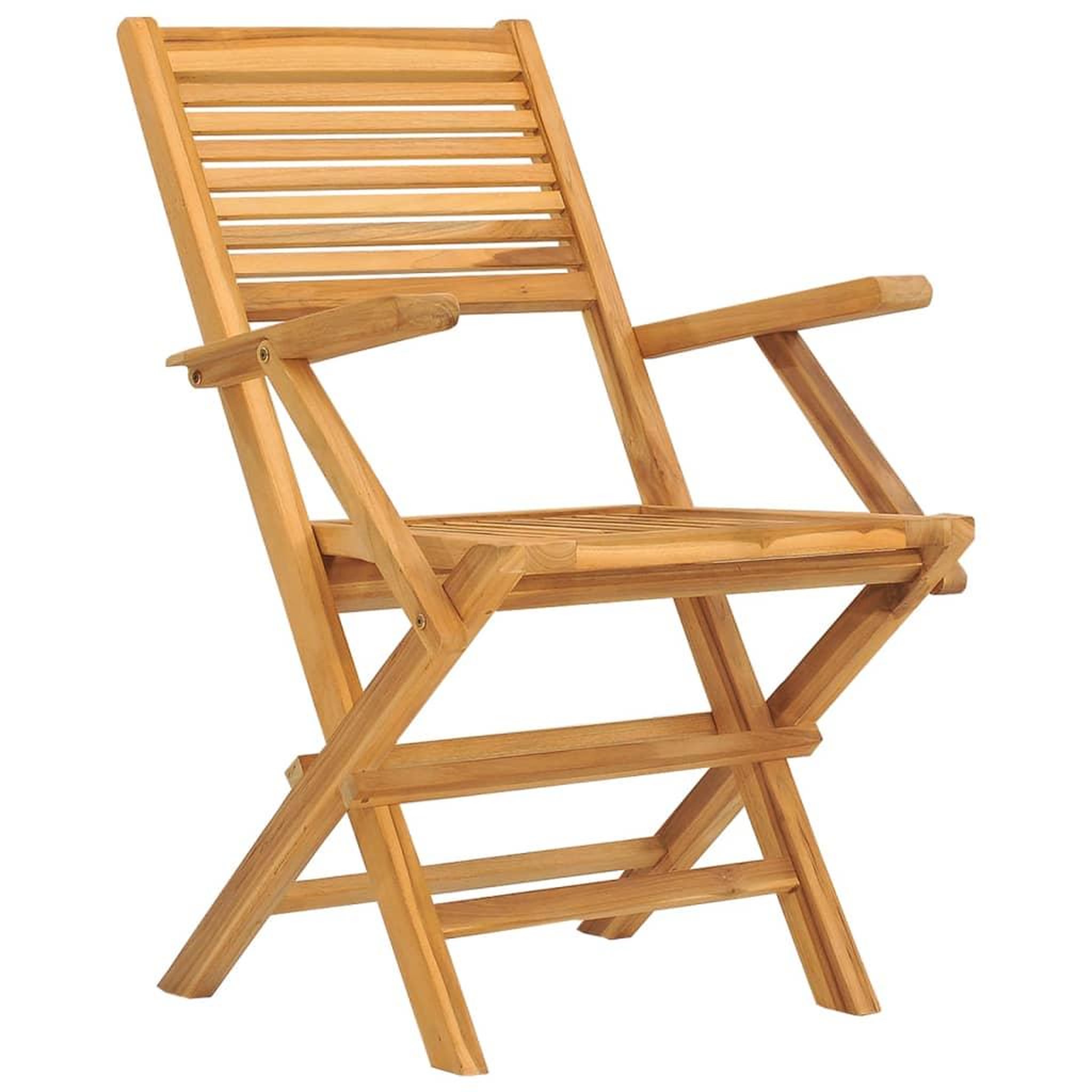 Voir la diapositive 3 : VIDAXL Chaises de jardin pliantes lot de 4 55x62x90cm bois massif teck
