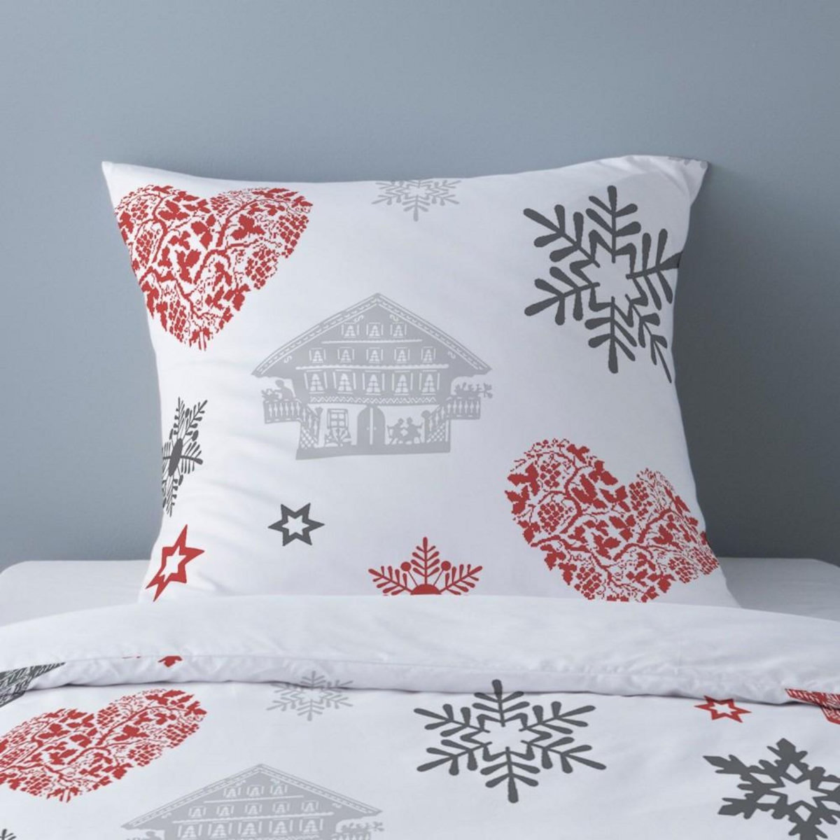 Dourev Housse de couette Flanelle 140x200 OANA + 1 taie