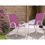 Voir la diapositive 2 : Habitat et Jardin Fauteuil jardin Textilène  Cordoba  - Phoenix - Rose - Lot de 2