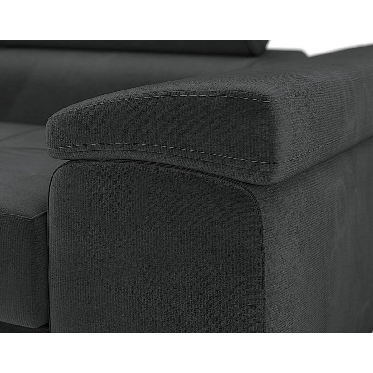 BEST MOBILIER Pablo - fauteuil avec têtière ajustable - en velours