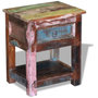 Voir la diapositive 3 : VIDAXL Table d'appoint 1 tiroir Bois de recuperation massif 43x33x51cm