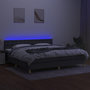 Voir la diapositive 4 : VIDAXL Sommier a lattes de lit et matelas et LED Gris fonce 200x200 cm