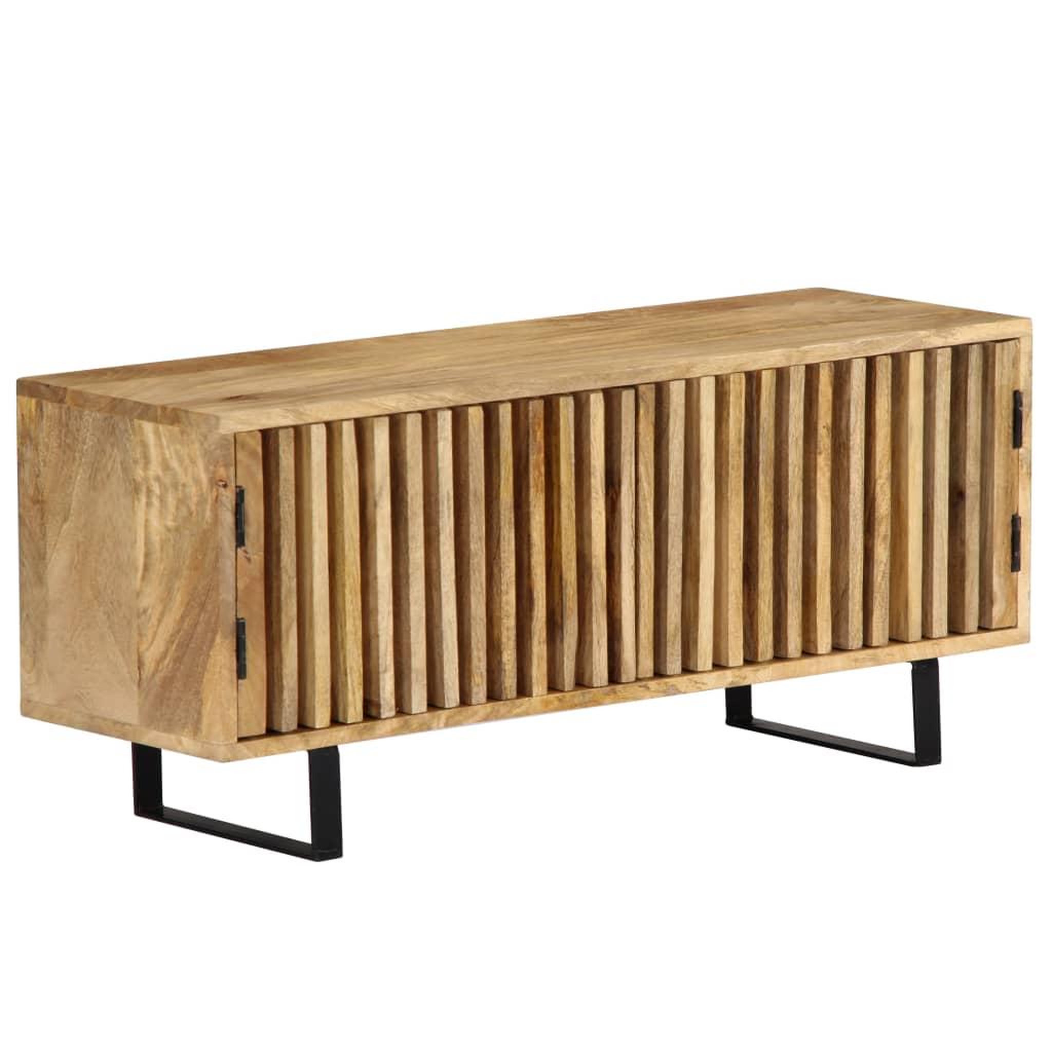 Voir la diapositive 3 : VIDAXL Meuble tv 90x30x40 cm bois de manguier massif