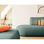 Voir la diapositive 2 : LISA DESIGN Santorini - canapé modulable d'angle droit + pouf - 4 places - en tissu texturé