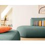 Voir la diapositive 2 : LISA DESIGN Santorini - canapé modulable d'angle droit + pouf - 4 places - en tissu texturé
