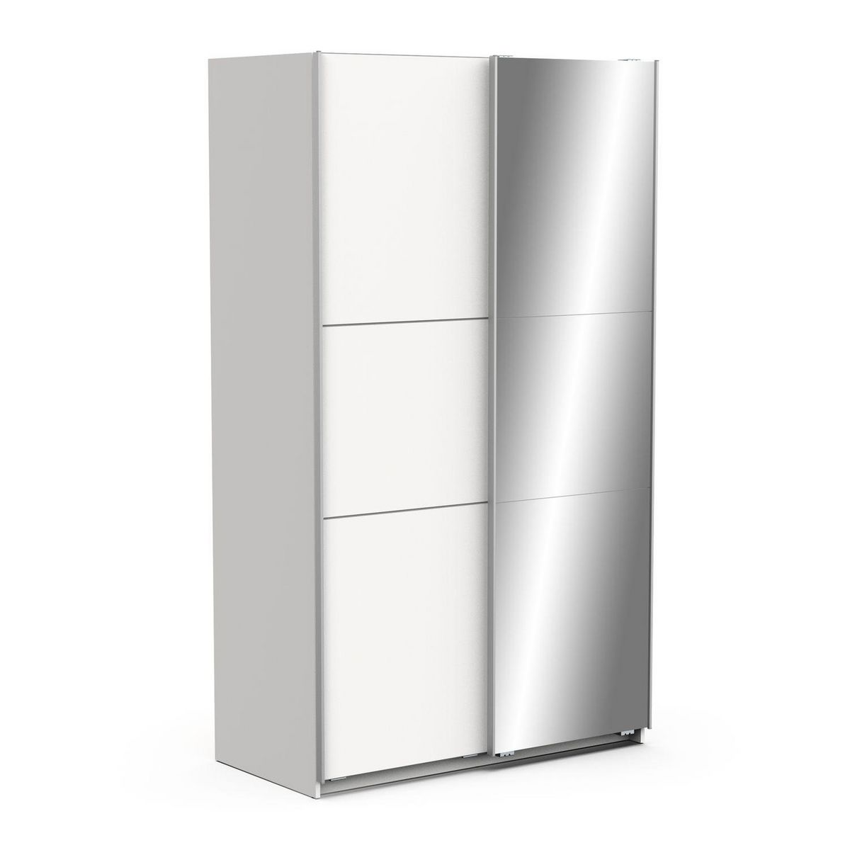 Armoire 2 portes coulissantes 1 miroir L120 cm THIBAULT