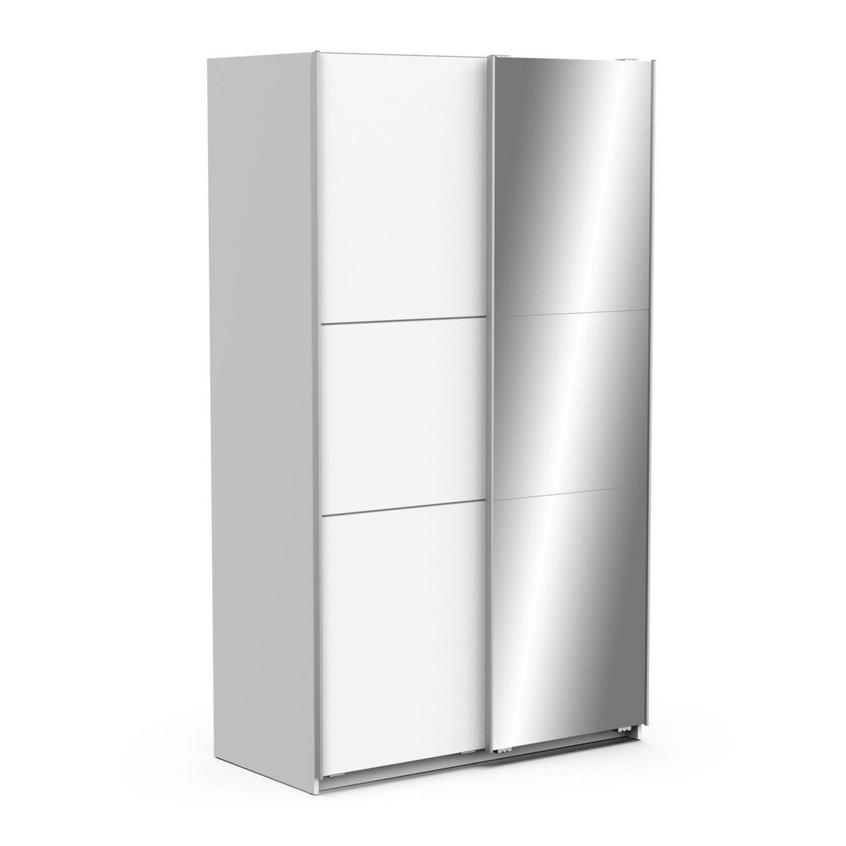 Armoire 2 portes coulissantes 1 miroir L120 cm THIBAULT