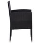 Voir la diapositive 4 : VIDAXL Chaises de jardin coussins blanc creme 2pcs noir resine tressee
