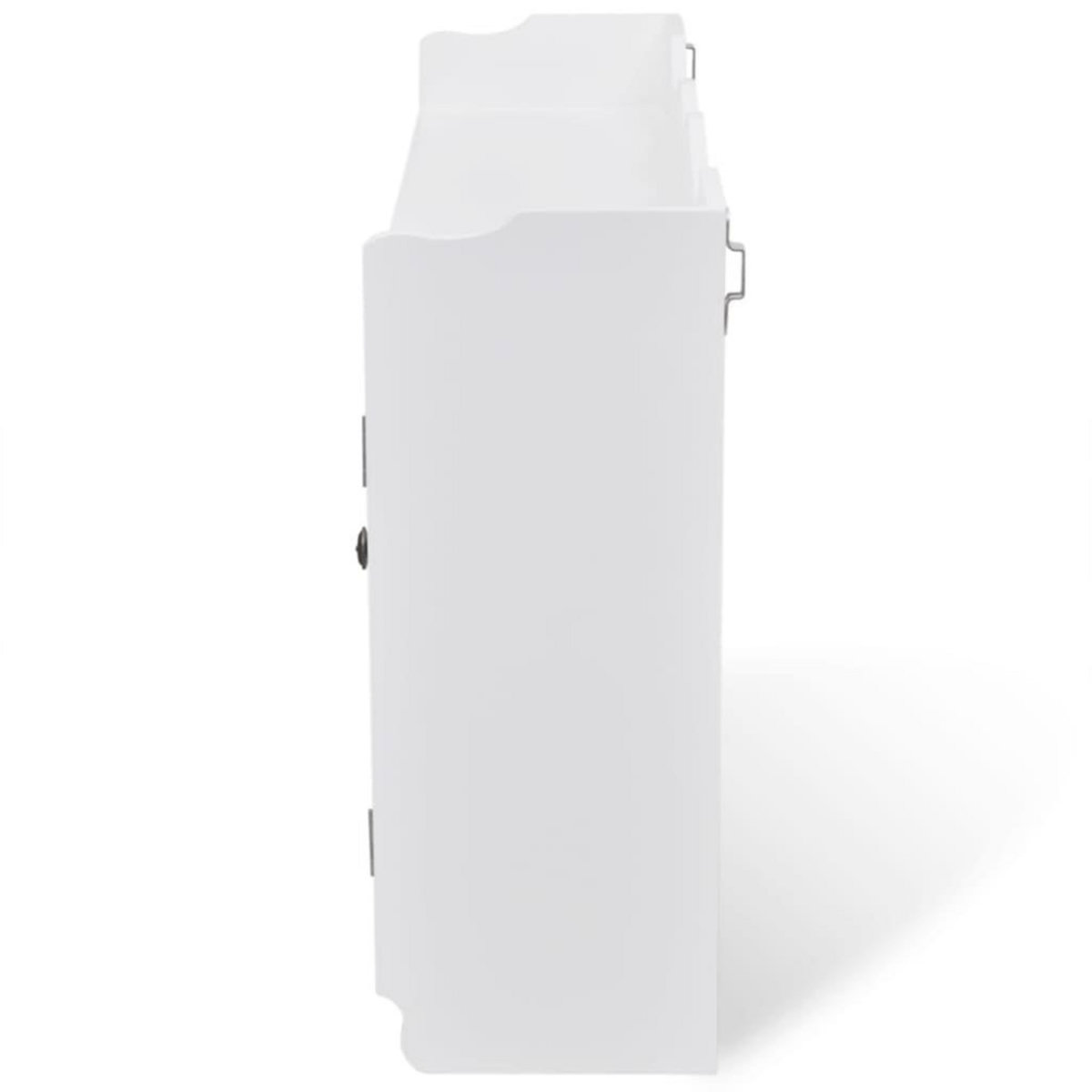 VIDAXL Vitrine murale avec etagere de Livre / DVD / Verre en MDF Blanc