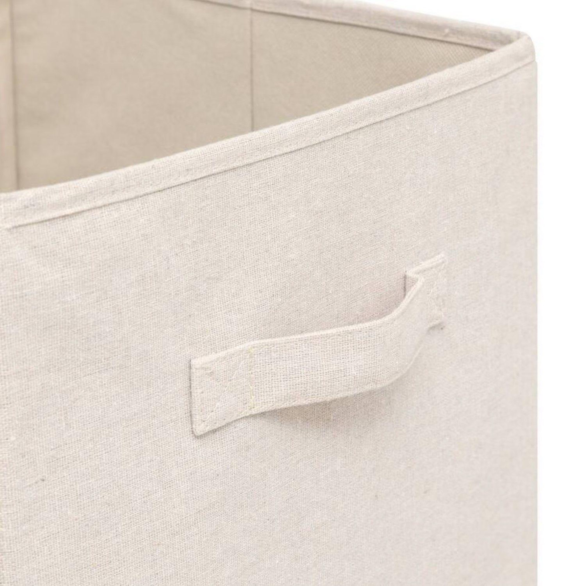 Voir la diapositive 2 : FIVE Boîte de rangement tidy box - l. 31 x l. 31 x h. 31 cm - beige