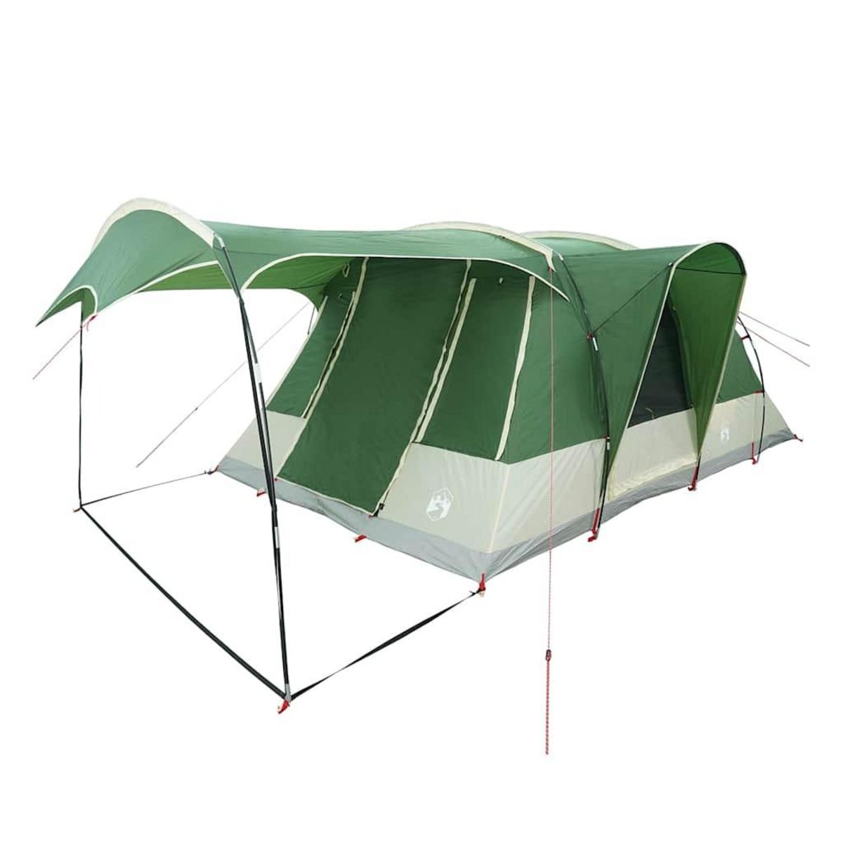 VIDAXL Tente de camping tunnel 5 personnes vert impermeable