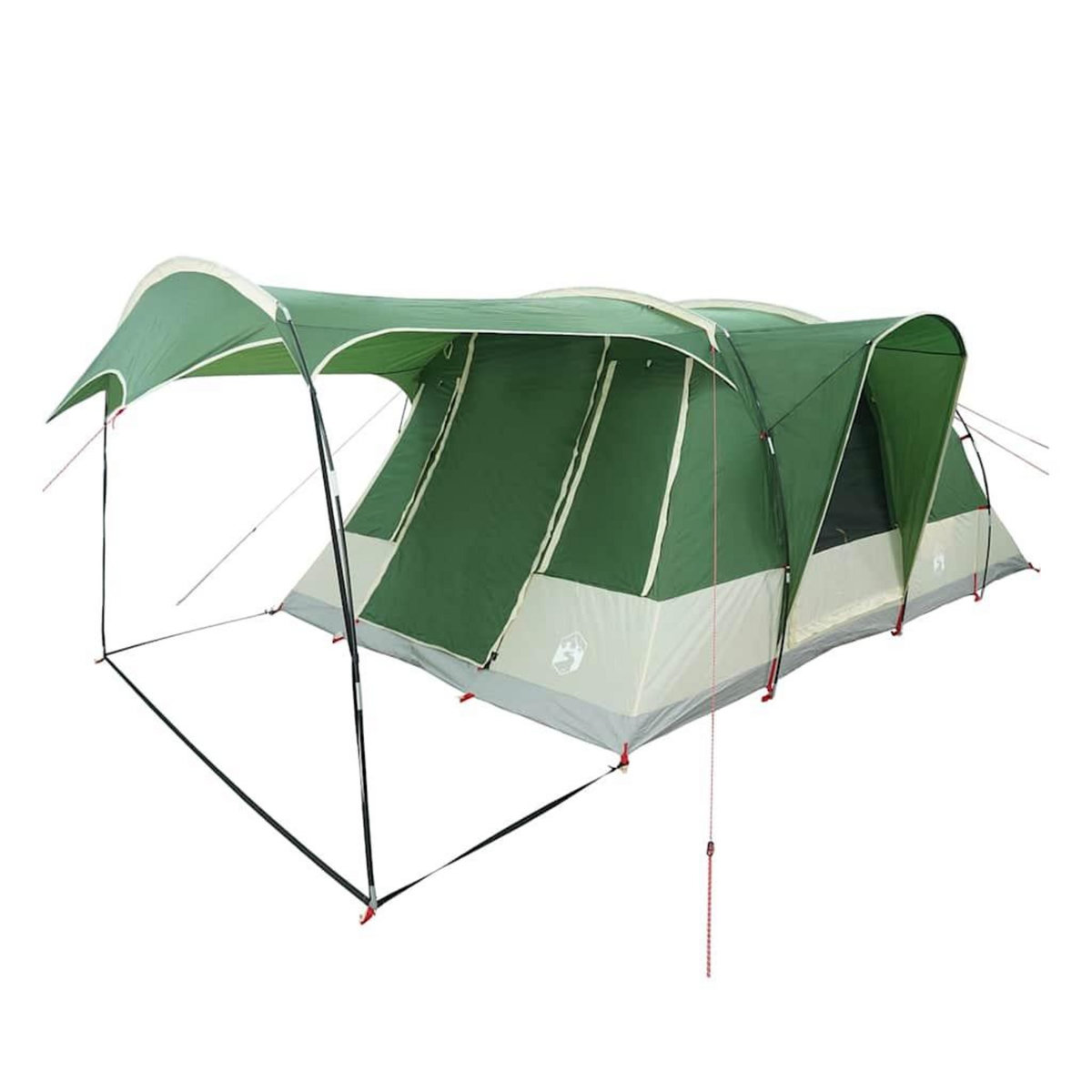 VIDAXL Tente de camping tunnel 5 personnes vert impermeable