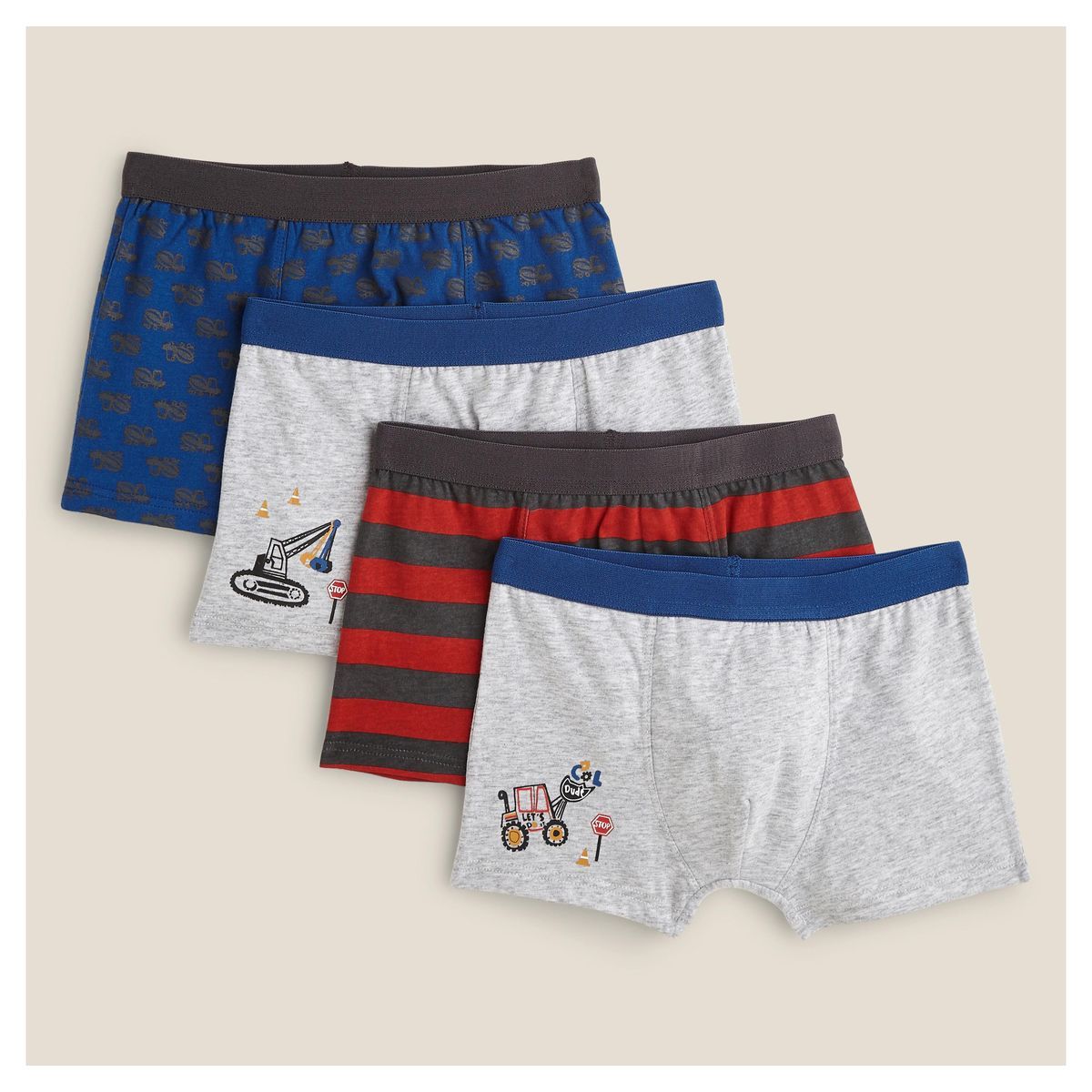 IN EXTENSO Lot de 4 boxers garçon