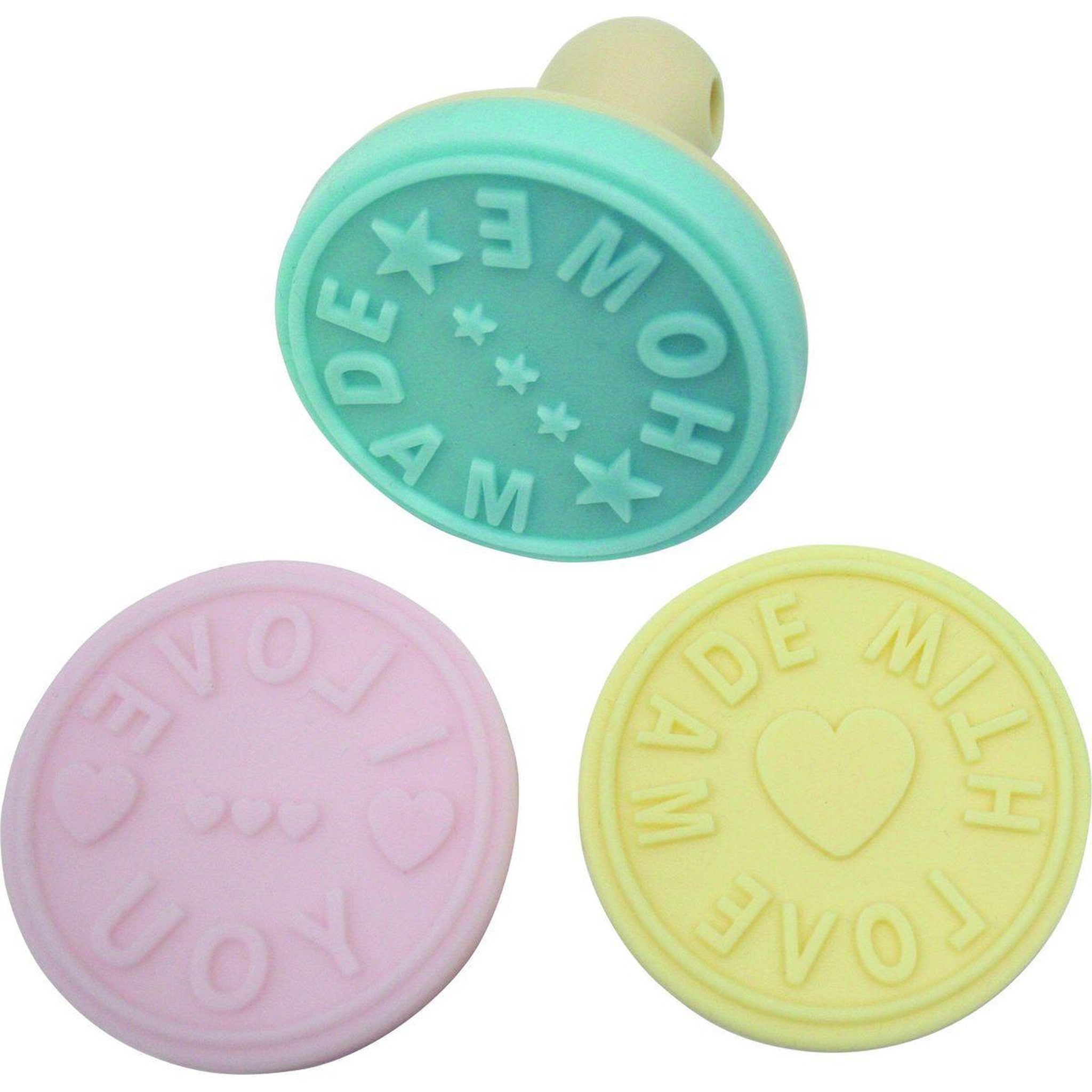 ZENKER Lot de 3 tampons à pâtisserie pour biscuits zenker
