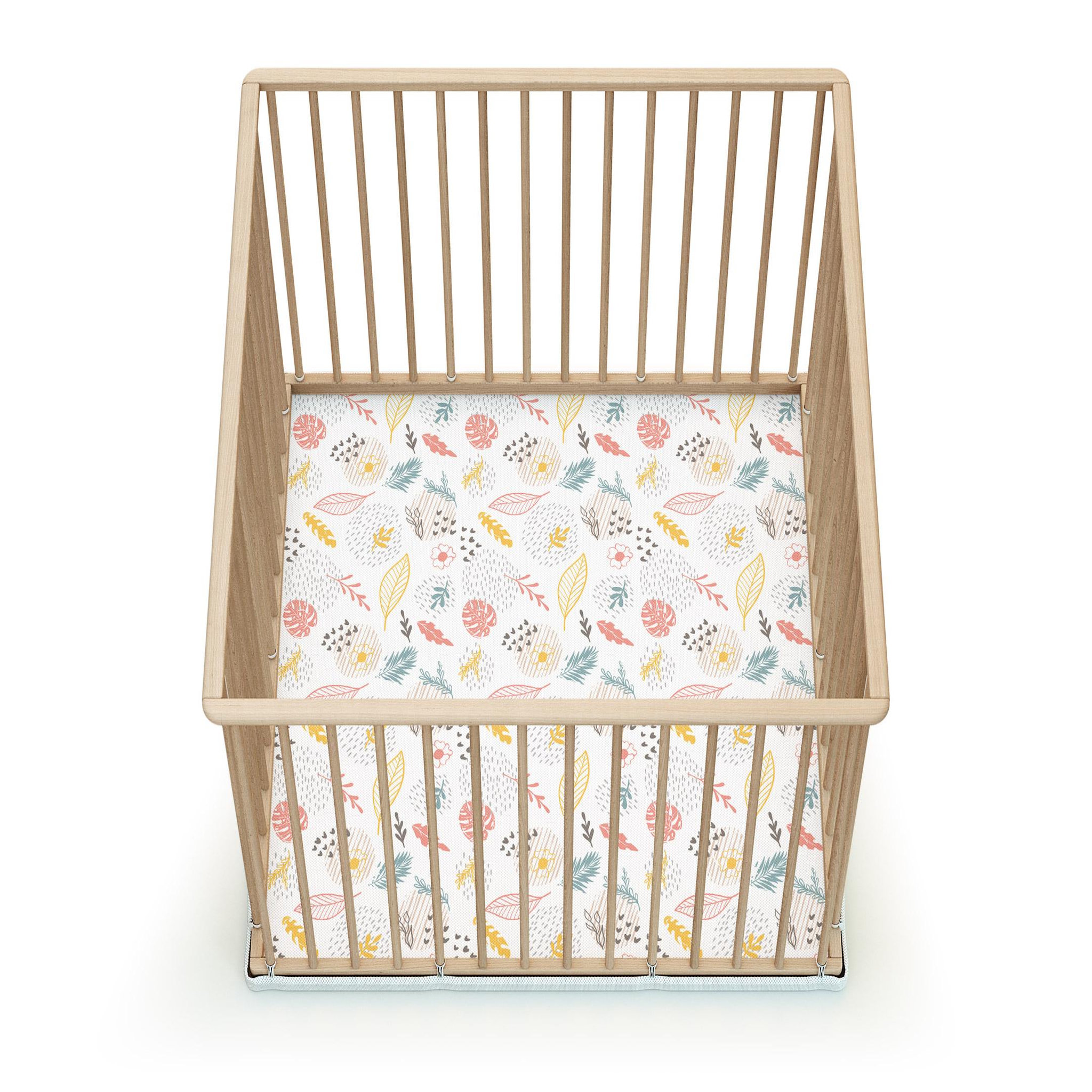 Voir la diapositive 2 : WEBABY Parc bébé en bois  100 x 100 cm cubo