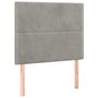 Voir la diapositive 2 : VIDAXL Tetes de lit 2 pcs Gris clair 100x5x78/88 cm Velours