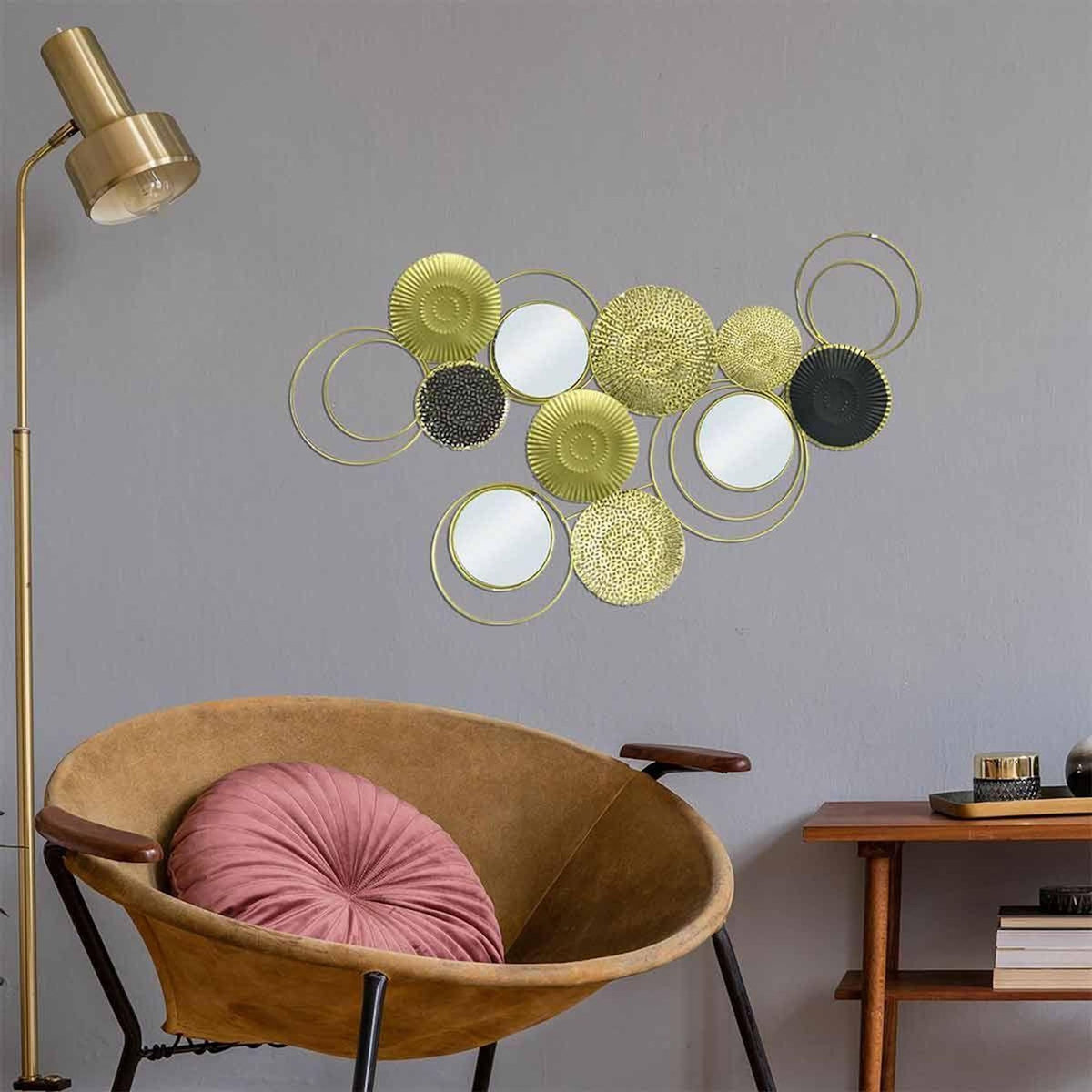 Paris Prix Décoration Murale Ronde  Filaire  74cm Or