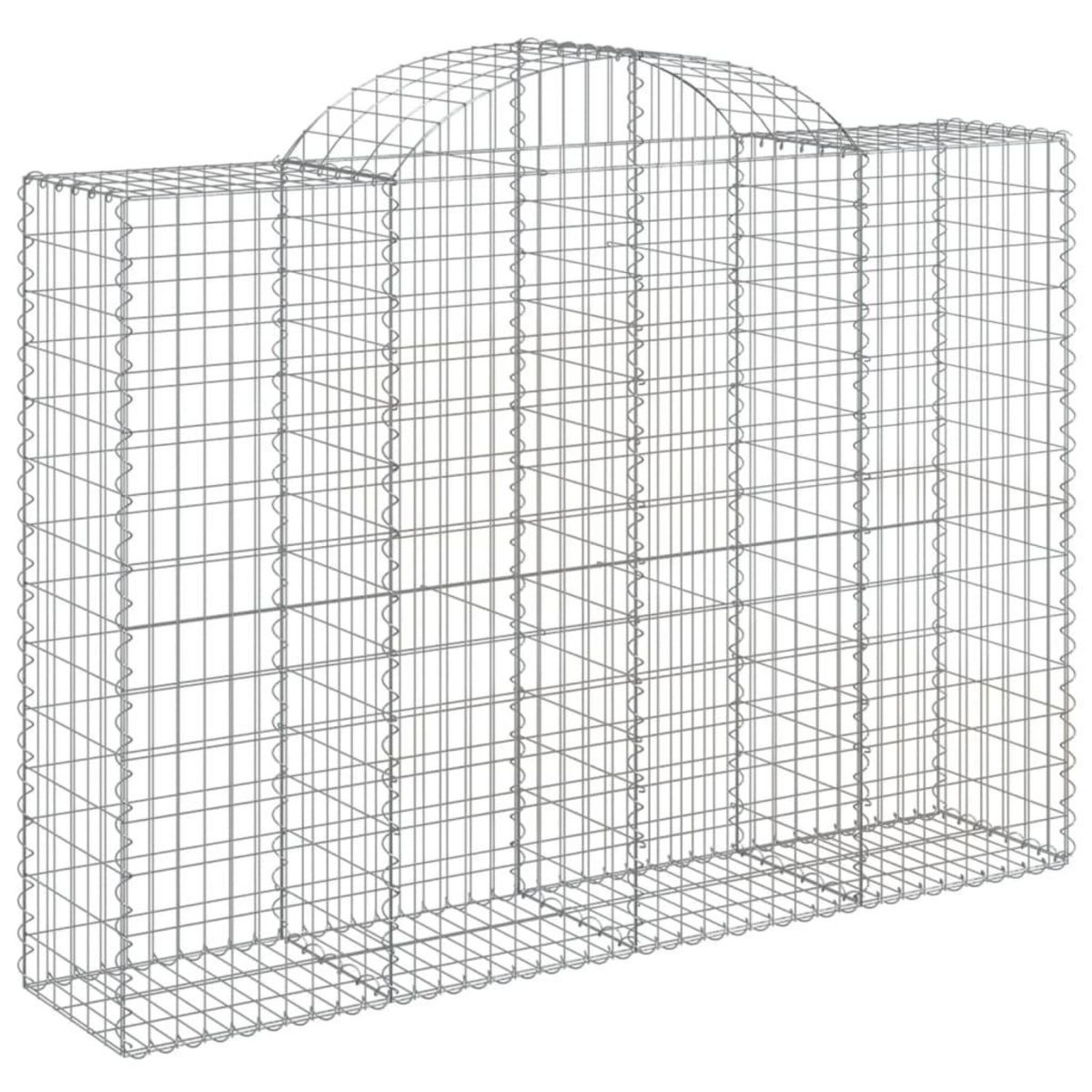 VIDAXL Paniers a gabions arques 14 pcs 200x50x140/160 cm Fer galvanise