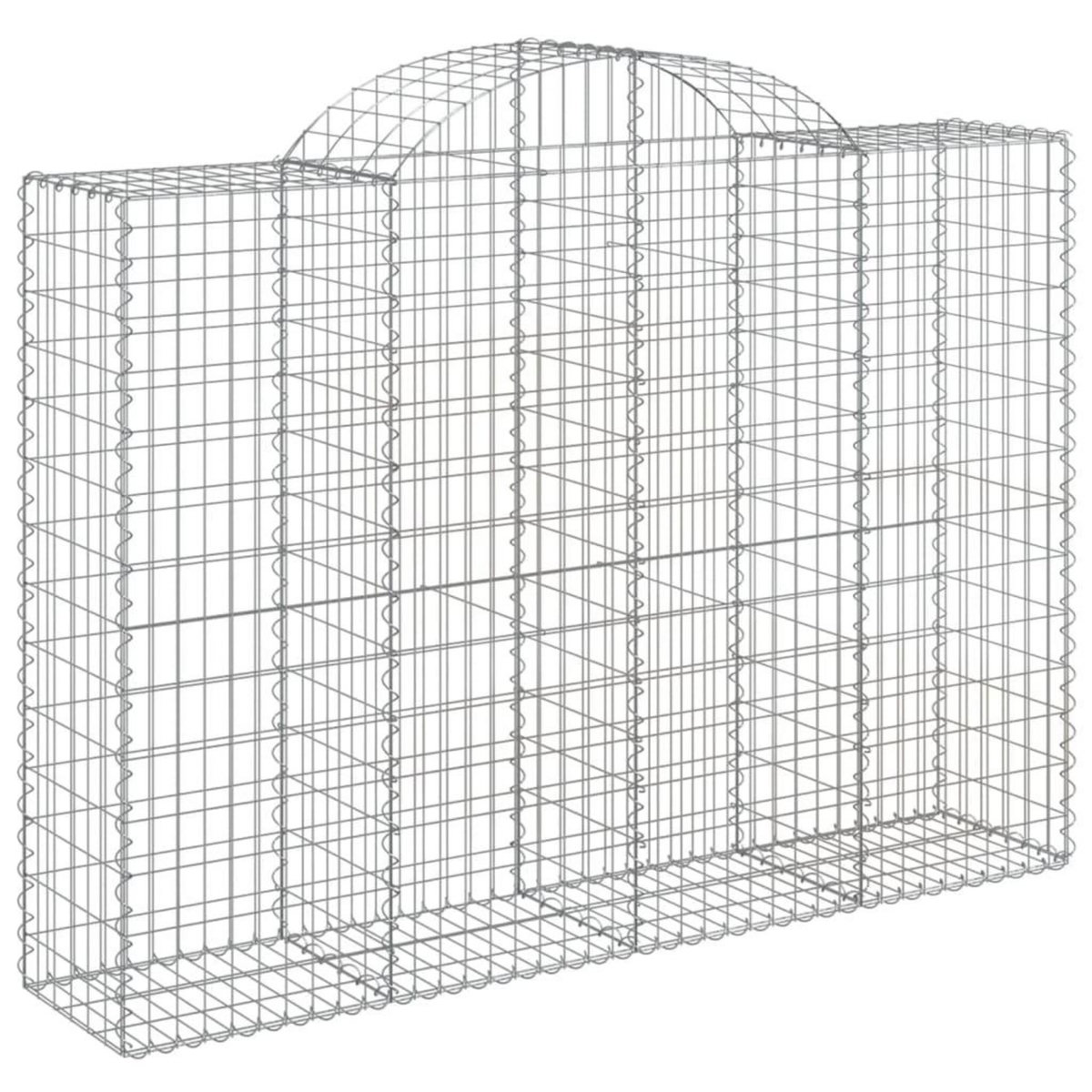 VIDAXL Paniers a gabions arques 14 pcs 200x50x140/160 cm Fer galvanise