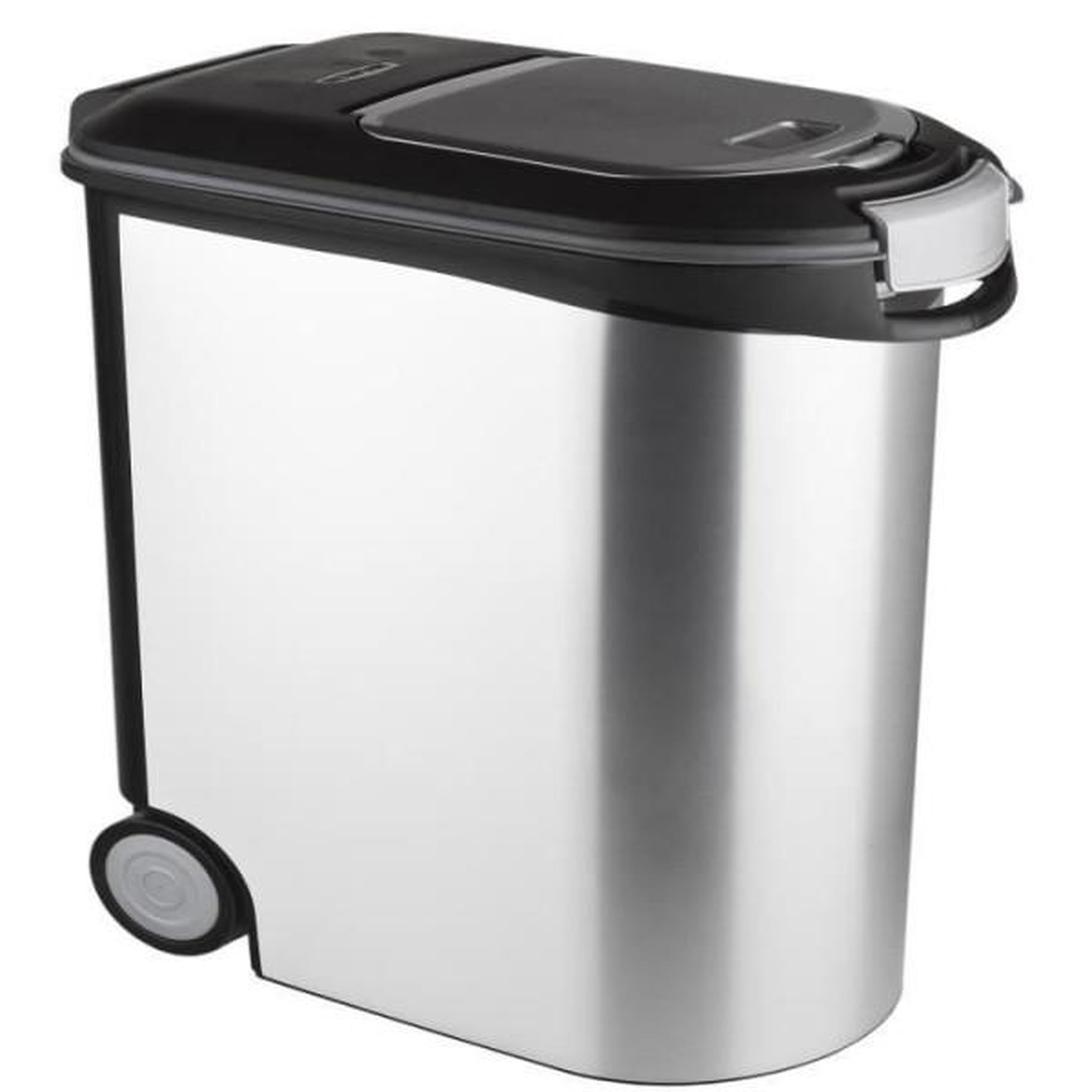 Voir la diapositive 1 : CURVER CURVER Conteneur a croquettes pour chien 12 kg - 35L - Aspect métal