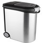 Voir la diapositive 1 : CURVER CURVER Conteneur a croquettes pour chien 12 kg - 35L - Aspect métal