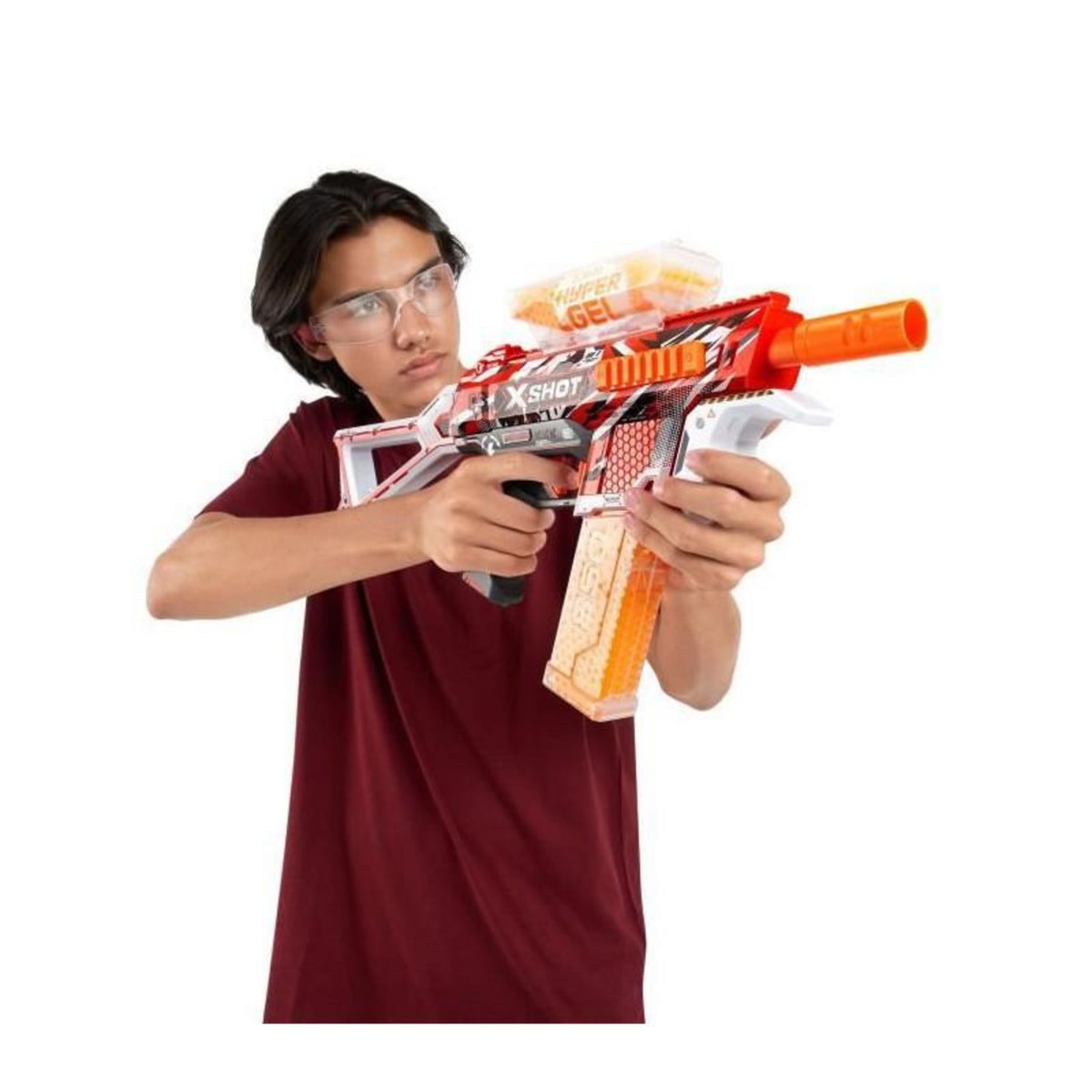 ZURU Blaster Hyper Gel - ZURU - X-SHOT Medium Trace Fire - Automatique et semi-automatique - 2500 pastilles - Portée 51 m/sec