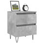 Voir la diapositive 3 : VIDAXL Table de chevet gris beton 40x35x50 cm bois d'ingenierie