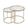Voir la diapositive 1 : Habitat et Jardin Lot de 2 tables basses en métal  Aurum  - 80 x 80 x 43 cm - Or Transparent