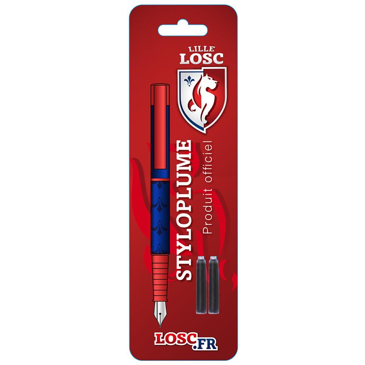 Stylo plume + 2 cartouches - rouge