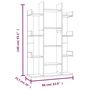 Voir la diapositive 6 : VIDAXL Bibliotheque Chene marron 86x25,5x140 cm Bois d'ingenierie