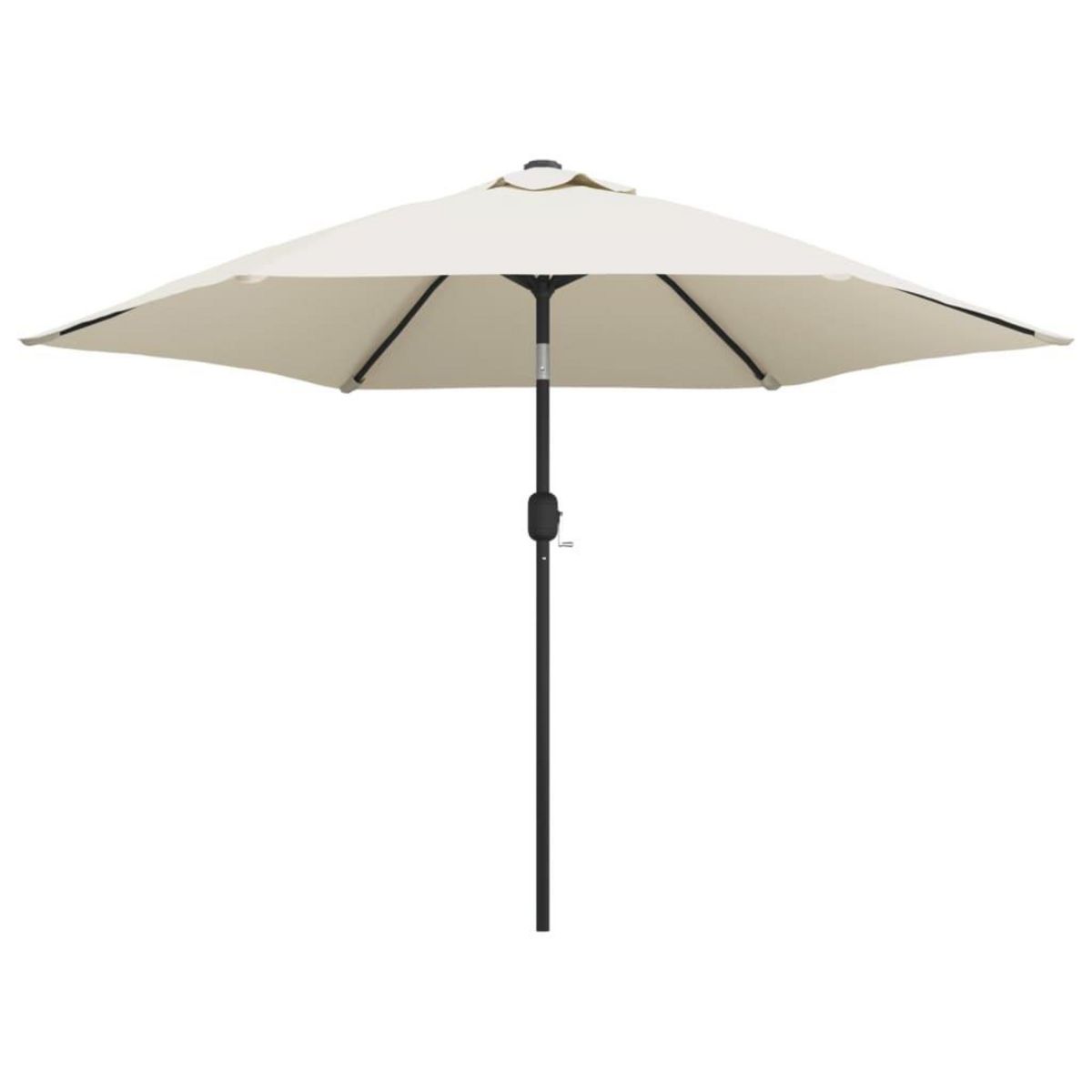 VIDAXL Parasol de jardin en porte-a-faux avec LED 3 m blanc sable