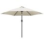 Voir la diapositive 2 : VIDAXL Parasol de jardin en porte-a-faux avec LED 3 m blanc sable