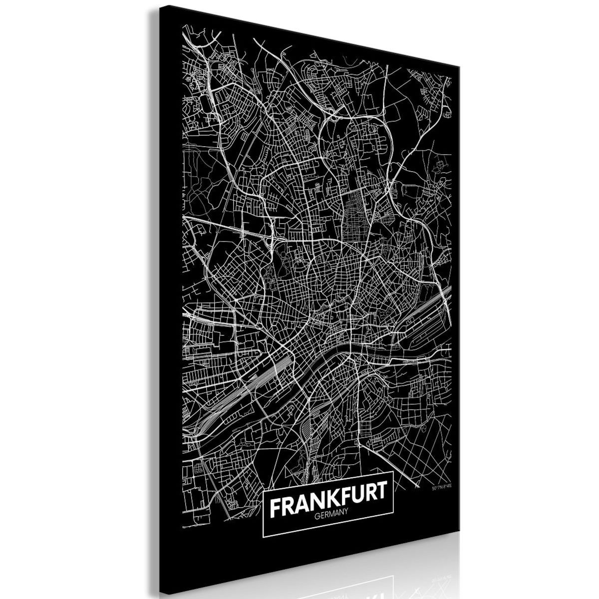 Paris Prix Tableau Imprimé  Dark Map of Frankfurt