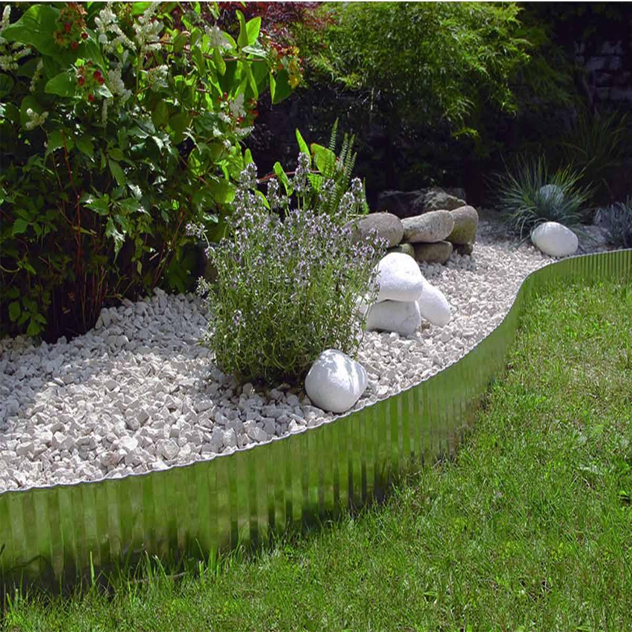 Voir la diapositive 3 : Nortene Bordure acier STEELY BORDURA - Acier - 0,14 x 6 m