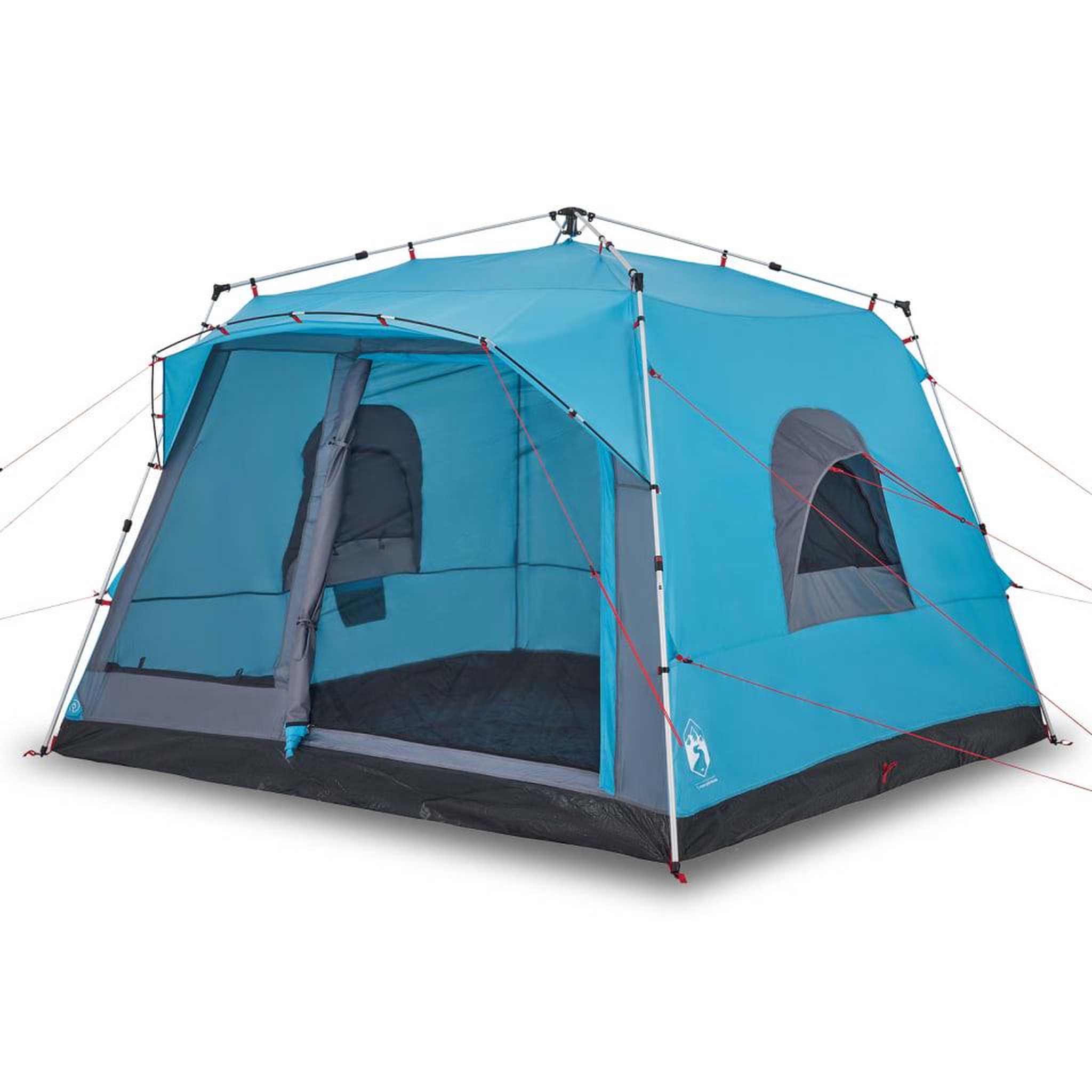 Voir la diapositive 2 : VIDAXL Tente familiale cabine 7 personnes bleu degagement rapide
