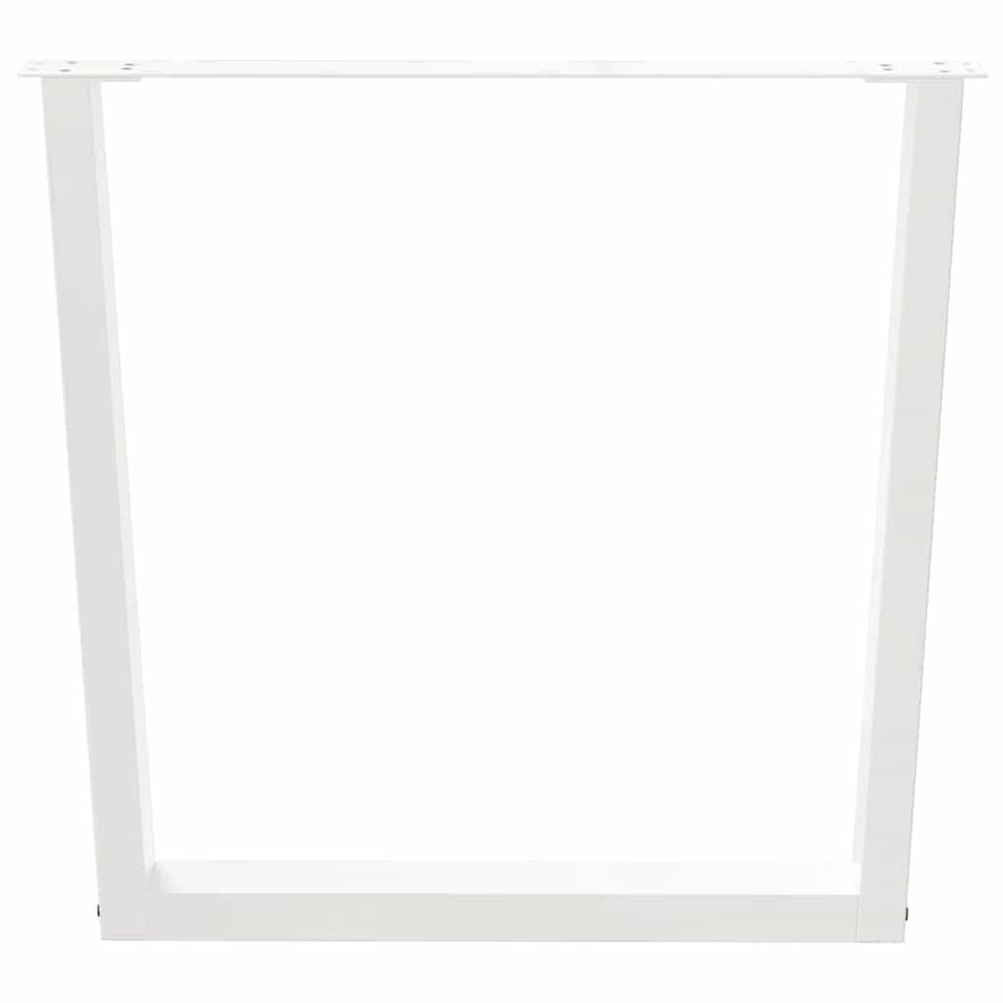 Voir la diapositive 3 : VIDAXL Pieds de table a manger forme de V 2 pcs blanc 80x(72-73,3) cm