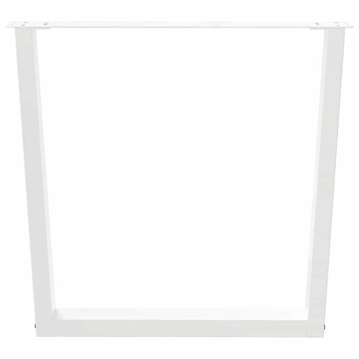 VIDAXL Pieds de table a manger forme de V 2 pcs blanc 80x(72-73,3) cm