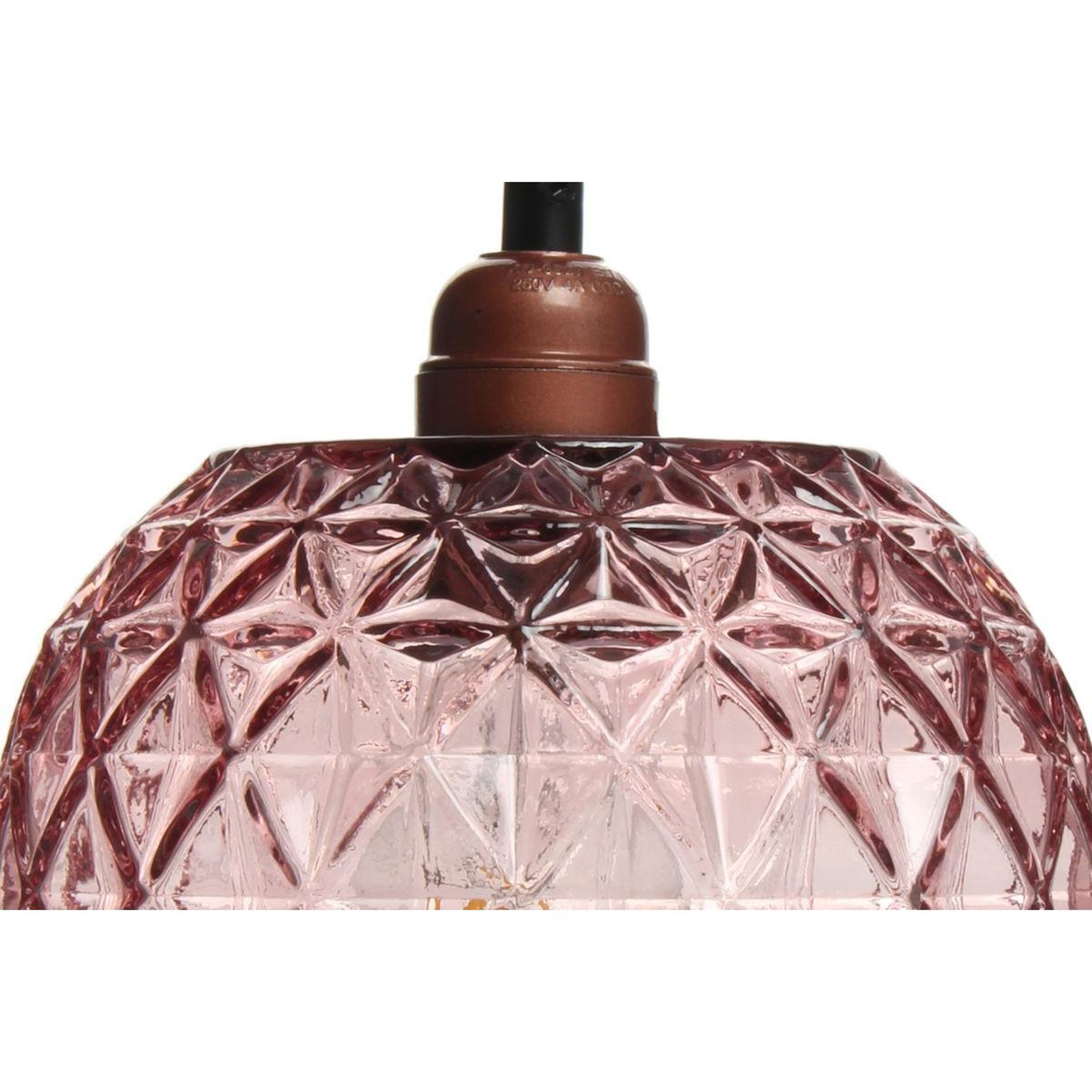 Voir la diapositive 3 : Paris Prix Lampe Suspension en Verre  Corvus  18cm Rose
