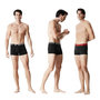 Voir la diapositive 3 : PIERRE CARDIN Lot de 4 boxers homme en coton Basic